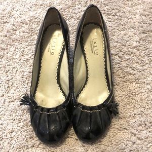 Black patent leather shoes